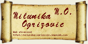 Milunika Ogrizović vizit kartica